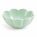 Mint Blossom Scalloped Ceramic Bowl