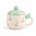 Cherry Garden Ceramic Lidded Mug
