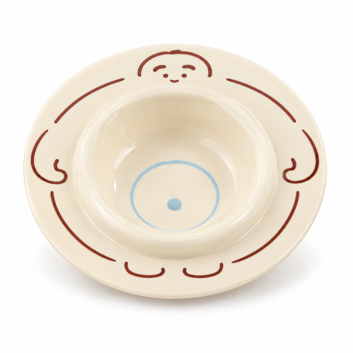 Playful Character Ceramic Pasta Bowl