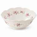 Rose Garden Scalloped Porcelain Serving Bowl